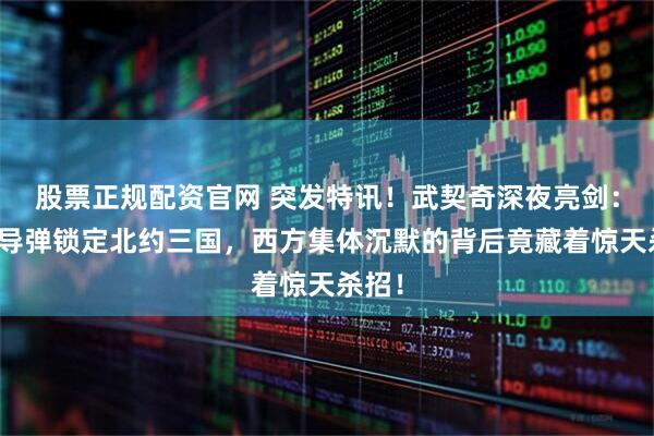 股票正规配资官网 突发特讯！武契奇深夜亮剑：中程导弹锁定北约三国，西方集体沉默的背后竟藏着惊天杀招！